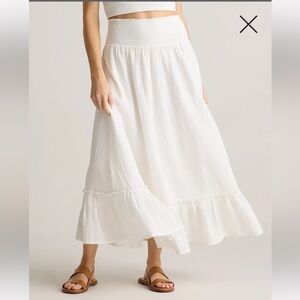 Quince White Maxi Skirt